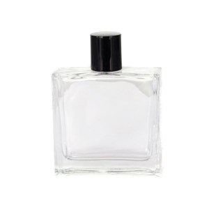 黒いふたの贅沢な一見厚い底の香水瓶が付いている100mlの長方形の香水瓶