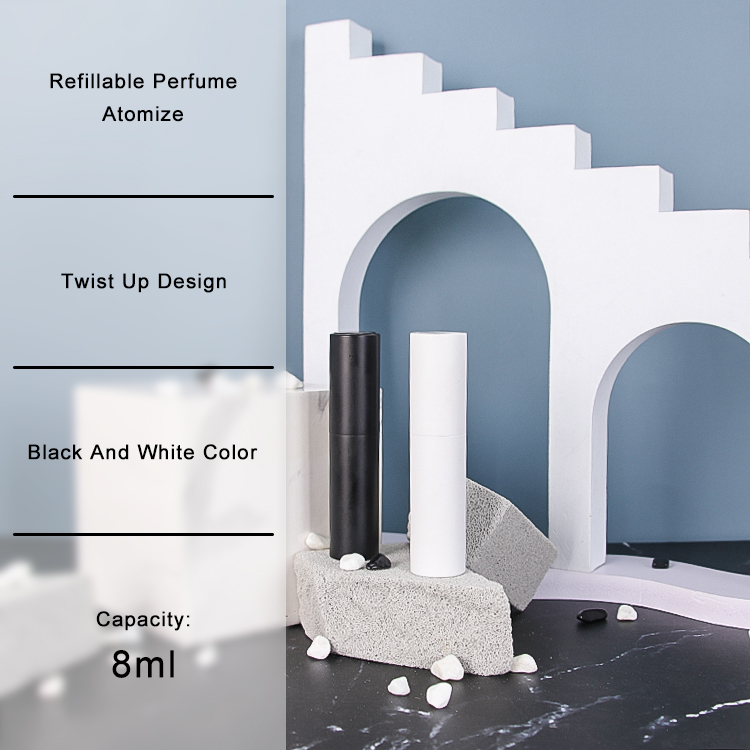 8ml白黒ミストスプレーアトマイザー