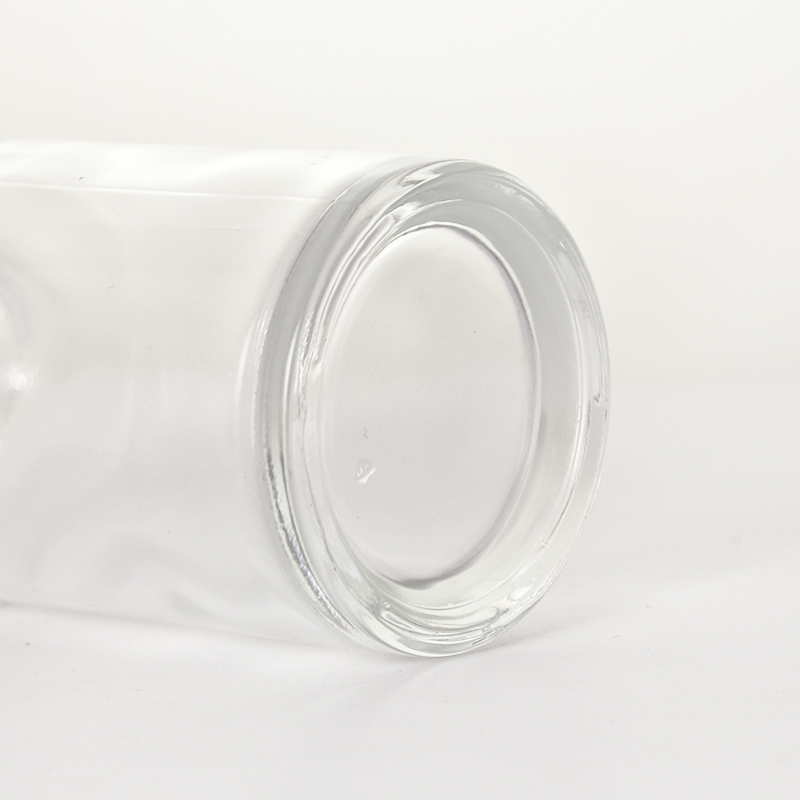 半円形木製蓋厚底ガラスリードディフューザーボトル